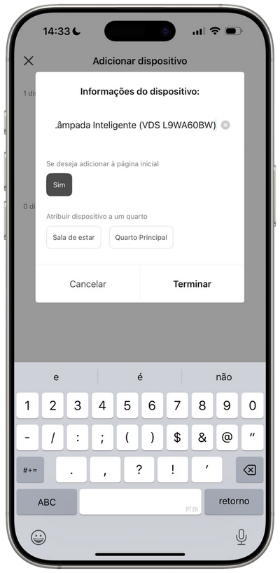 Velds app screen — confirm pairing