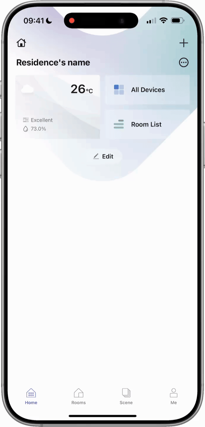 Animation of the pairing flow in the Velds app
